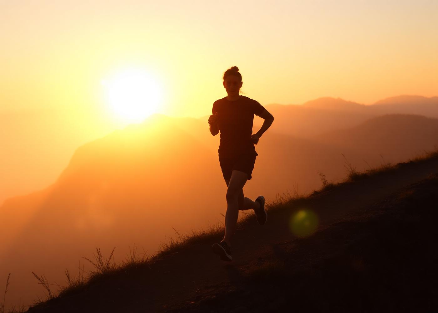 Runner at sunrise